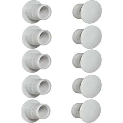cyclingcolors 10x tappo chiusura plastica nero bianco grigio marrone mobili inserto cappuccio copriforo fori (Ø12mm/grigio chiaro RAL 7035)