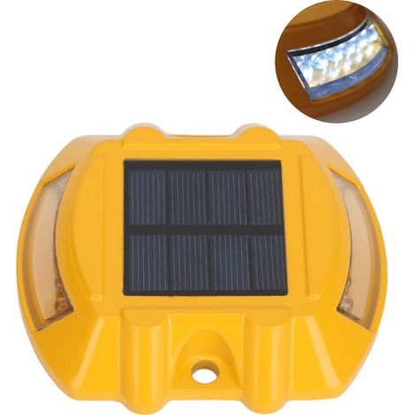 Lampes solaires professionnelles IP68 étanches en fonte d'aluminium à induction automatique pour allée de jardin, cour, patio, cour, 6 V, 1,8 W, éclairage blanc