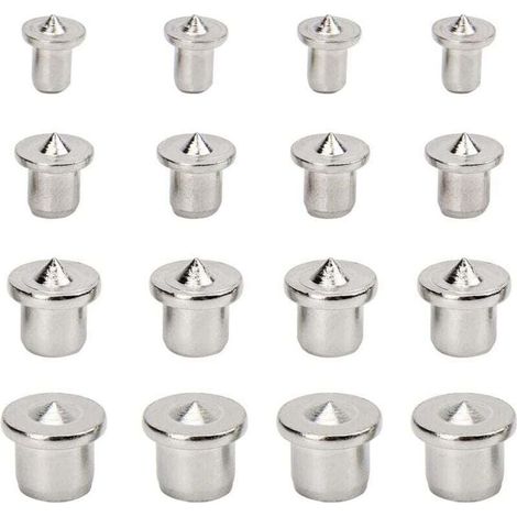 16 pièces Alignement de Bois Pointe Centrage de Goujon Outil de Centrage de Goujon pour le Travail du Bois au Centre de la Goupille, XU, 6 mm 8 mm 10 mm 12 mm (Solide) - (1/4)