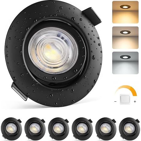 Spot LED Encastrable Noir, Spot LED Dimmable 5W 500LM (1/5)