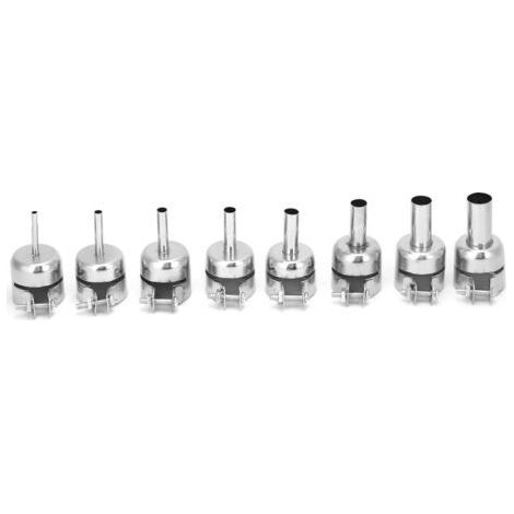 Heat Gun Nozzles, 8 pcs Universal Durable Stainless Steel Hot Air Gun Bubble for Replacement (1/5)