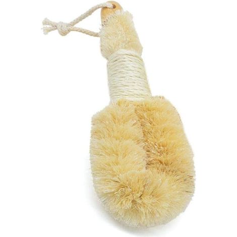 Brosse en sisal soins du corps douche brossage résistant à l'usure outil de frottement propre bain réduire manche en bois lavage salle de bain (1/5)