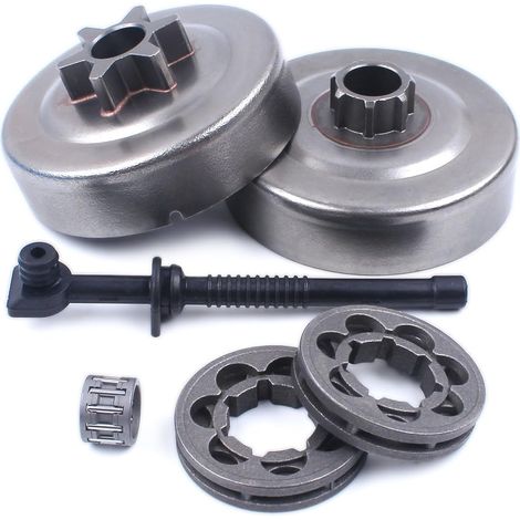 Tambour d'embrayage 6 dents 3/8" avec pignon d'entraînement pignon d'entraînement tuyau d'huile chaîne 17 mm P-7/3/8-7T pour Stihl 017 018 MS170 MS180 MS 180 170 (1/5)