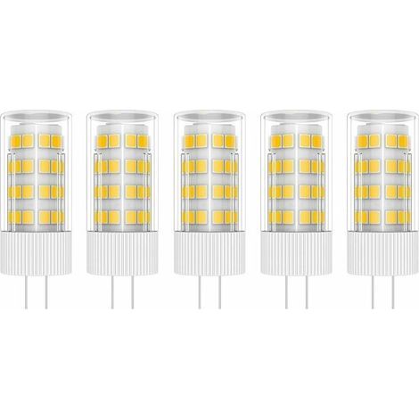5x Ampoule LED G4 5 W Blanc Chaud 3000 K – Équivalent 50 W – 51 LED SMD 2835 – Compatible AC/DC 220 V – Pour Lustres et Appliques (1/5)