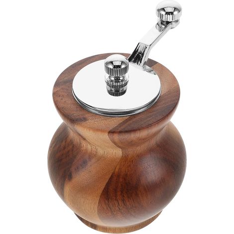 Mini Moulin à Poivre Manuel en Bois et Acier Inoxydable Manivelle (1/5)