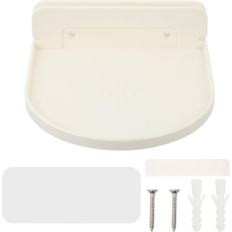 Support Mural Léger et Moderne pour Enceinte ée Blanc en Abs Fixation Murale Simple et Élégante pour Système WiFi Intelligent et Hub Réseau (1/5)