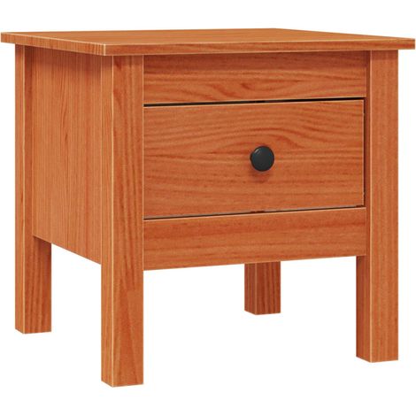 Side Table Wax Brown 40 x 40 x 39 cm Solid Pine Wood vidaXL