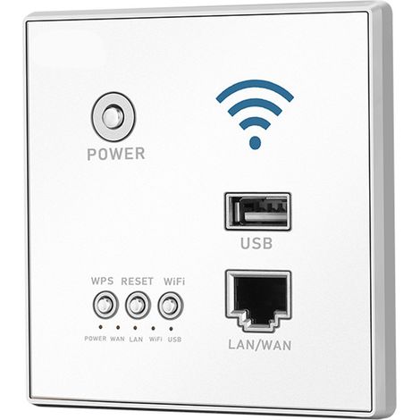 Routeur sans fil 86 Type WPS Cryptage 300Mbps Smart Home à travers le mur Routeur WiFi pour la maison de bureau d'hôtel (1/5)
