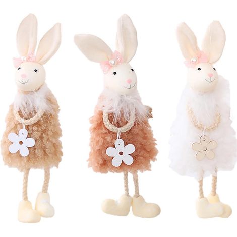 Adorables décorations de Pâques à suspendre : lapins, figurines, ornements à accrocher aux arbres et aux fenêtres. (1/5)