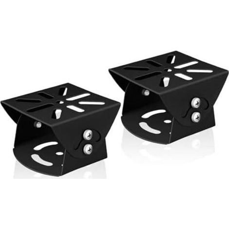 CSPARKV 75x80x52mm Lot de 2 supports de mât universels pour caméra de surveillance, montage en métal, support d'angle en acier inoxydable pour caméra de surveillance et caméras de vidéosurveillance en (1/4)
