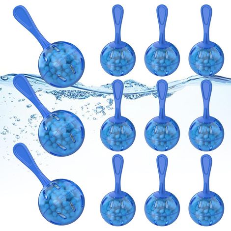 12 sfere demeralizzanti per umidificatori, purificatori d'acqua per umidificatori e acquari, per uso domestico e in ufficio, purificano l'acqua, eliminano la polvere bianca e prevengono il calcare. (1/5)
