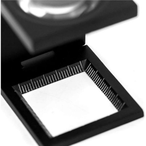 Loupe de table pliante en métal avec compteur de fils, grossissement 10x pour le travail, le bureau, la maison, la réparation, les (1/4)