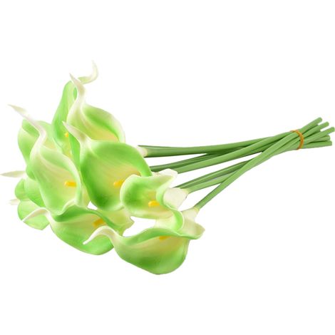 Künstliche Calla-Lilie Mini-Blume aus PU mit realistischer Haptik für Heimdekoration und Fotografie, Grün (1/2)