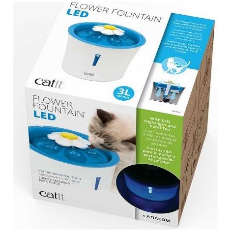 Fontana d'acqua Catit Flower LED blu e bianca 3L