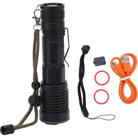 Lampe torche LED ultra-puissante XHP99 P70 avec zoom et fonction batterie externe
