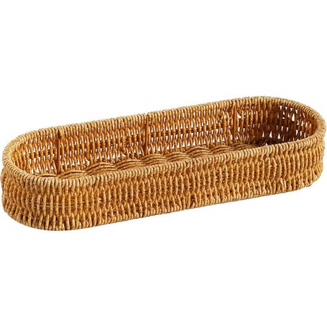 Range-couverts Panier de rangement en osier artificiel pour cuisine  Porte-couverts et ustensiles Pour commode, entrée, cafeteria, cantine, plan de travail, buffet, garde-manger (1/5)