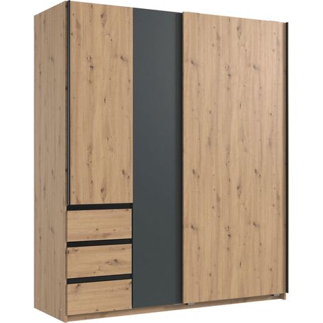 Mömax Schwebetürenschrank Adria Eiche Artisan (1/4)