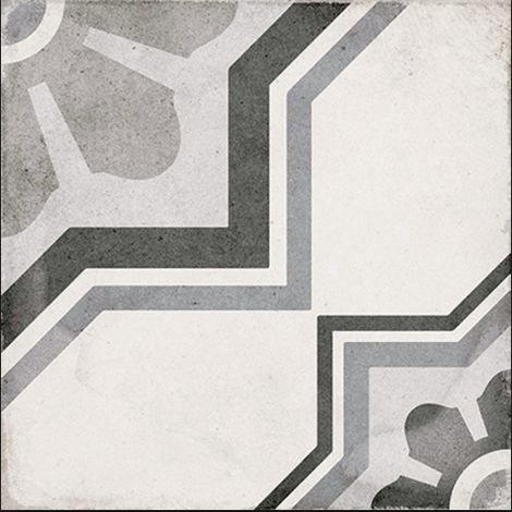 Carrelage sol / mur effet ciment motif gris 20x20 cm ART NOUVEAU - CAPITOL GREY(vendu par boite de 1m2) (1/4)