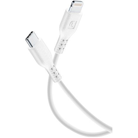 Cellular line cavo ricarica lightning a usb-type-c 1,2mt bianco usbdatac2lmfitabw
