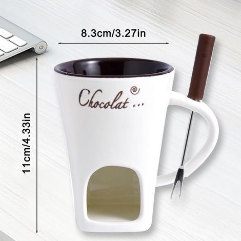 Fourchette Tasse fondue chocolat fourchette réchaud