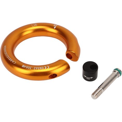 Anneau de rappel 12 mm, connecteur détachable pour escalade, point de connexion doré pour arboriculture et sauvetage. (1/5)