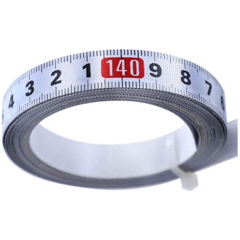 Règle en acier adhésive - Scie à onglet, ruban auto-adhésif, règle en acier métrique, ruban à mesurer portable pour établi et machines 3 m, 1 pièce (1/5)
