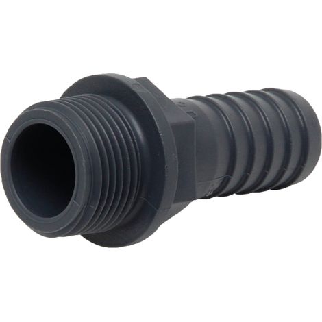 Raccordo terminale per tubo in PP, filettatura esterna 3/4", diametro 20 mm, 10 bar, per linea di irrigazione a goccia.