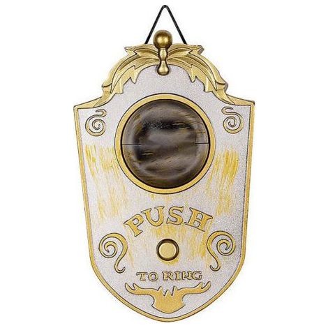 Sonnette d'Halloween en forme d'œil, yeux brillants et sons effrayants, décoration de porte, accessoire de fête terrifiant, blanc (1/5)
