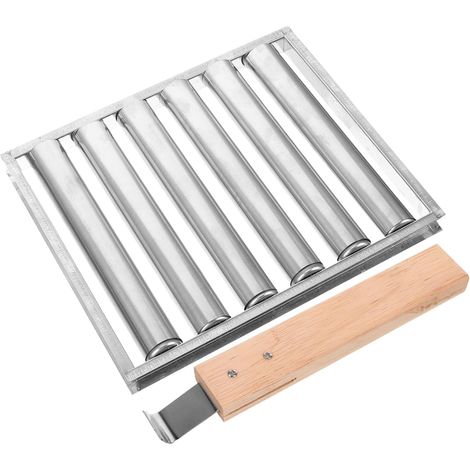 Support à Saucisses Acier Inoxydable Manche Bois Long Rack Barbecue (1/5)