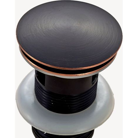 Piletta clic-clac in ottone bronzo oliato - Senza troppo pieno