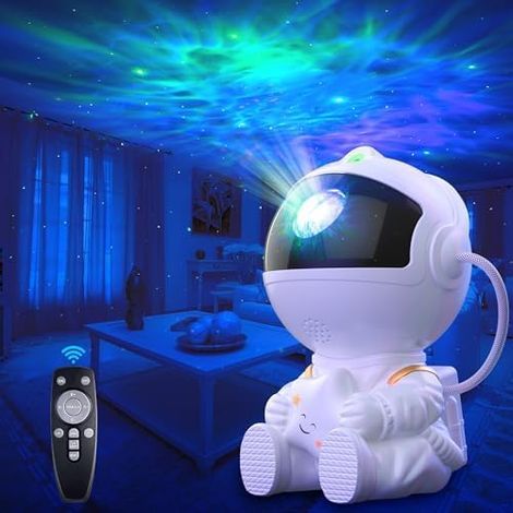 Projecteur astronaute, projecteur ciel étoilé, lampe galaxie, veilleuse enfant, projecteur chambre, projecteur nébuleuse, plafonnier, lampe LED, avec télécommande (1/5)