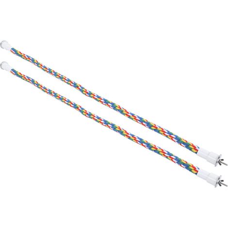 Lot de 2 perchoirs en corde pour oiseaux, colorés et faits main, jouet à mâcher pour perroquets, support en spirale de 80 cm. (1/5)