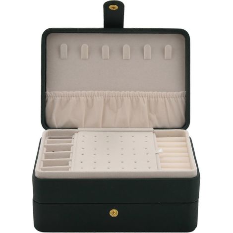 Schmuckkästchen, Schmuckaufbewahrungsbox, tragbarer Koffer, Geschenk für Mädchen (Grün)