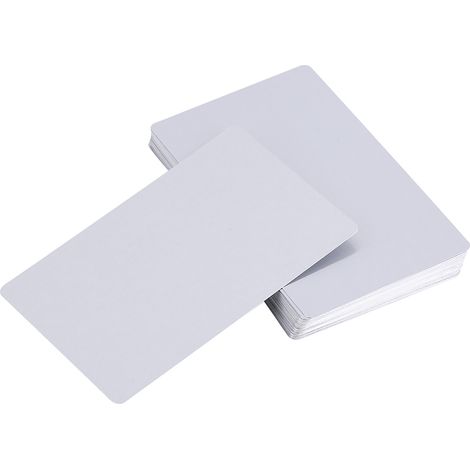 50 cartes de visite professionnelles vierges en métal gravées au laser (argent) (1/5)