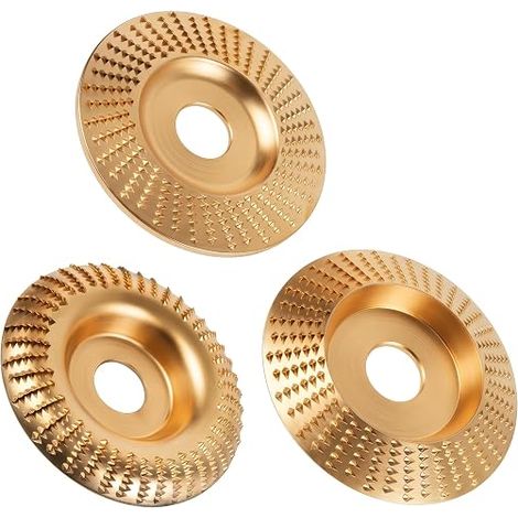 Set di 3 dischi abrasivi in carburo di tungsteno da 100 mm per levigatura del legno (1/5)