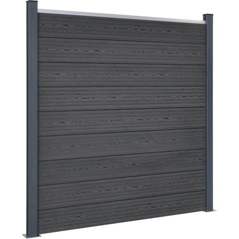 Maison Exclusive - Zaunelement-Set Grau 353x186 cm WPC