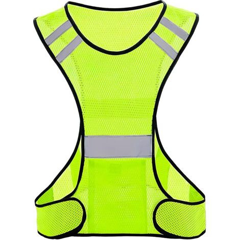 High Visibility Reflective Vest - Women's and Men's - Lightweight and Breathable Safety Jacket for Running, Cycling, Motorcycling - Optimal Comfort and Protection (1/5)