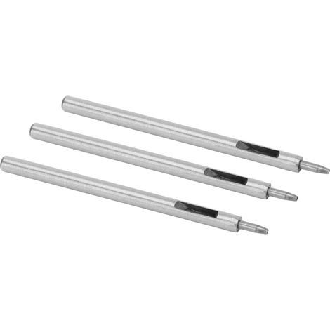 3pcs 0.51.8mm fine straight-nose round punch, all-steel punching tool for DIY leather making (1.5mm3) (1/5)