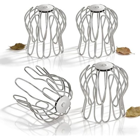 4X Crapaudine de Gouttière Réglable en INOX, Protection Anti-Feuilles Gouttières pour Ø70–100 mm, Tamis pour Gouttières Écoulement Rapide de L’Eau pour PVC Tuyau de Descente (1/5)
