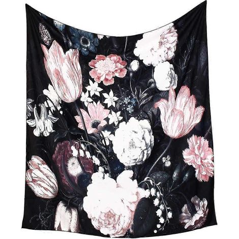 Tapisserie murale 130x150cm à motifs floraux et végétaux, style frais, art psychédélique, couverture, serviette de plage, couvre-lit, décoration de chambre.