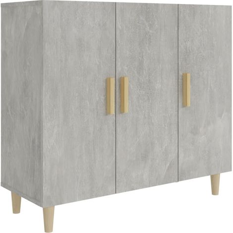 Maison Exclusive - Credenza Grigio Cemento 90x34x80 cm in Legno Multistrato