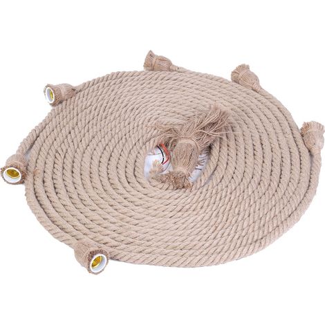 Suspension de 3 mètres de long, 6 ampoules E27, style rétro vintage, avec câble en corde de chanvre. (1/5)