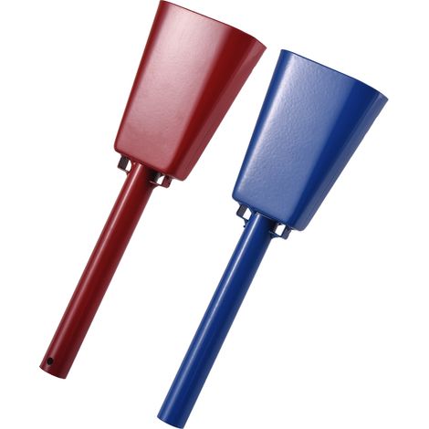 2er-Pack Kuhglocken mit Griff, Lärminstrumente für Sportveranstaltungen wie Fußballspiele, Ranch-Events, Partys und Konzerte, 25 cm Kuhglocke, Schlaginstrument, Musikinstrument aus Eisen, Dekorationen