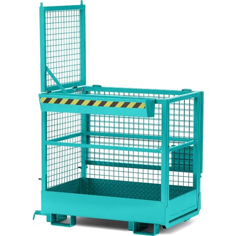 R+R Industrietechnik Arbeitskorb Typ RAK-DUO 1200x800x1950mm RAL5018 Türkisblau (1/4)