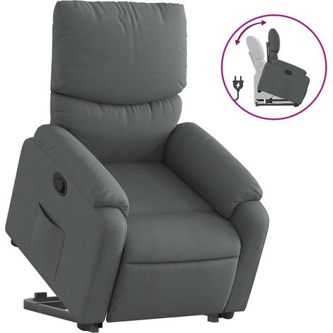 Maison Exclusive - Relaxsessel mit Aufstehhilfe Dunkelgrau Stoff