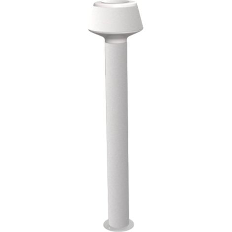 Lampioncino moderno lampadari bartalini acsalev p e27 led ip65 alluminio acrilico, finitura metallo bianco