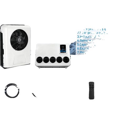Climatiseur, Refroidissement Rapide, Installation Polyvalente, Blanc 12V (1/2)