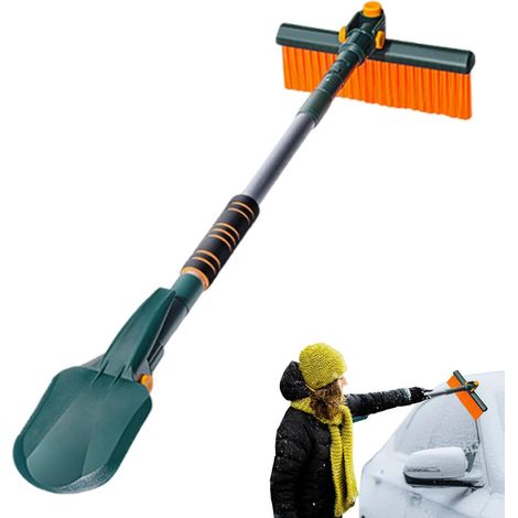 Zusammenklappbare Schneeschaufel, Schneeräumbesen für den Außenbereich, tragbarer Eiskratzer, Schneebesen für Fahrzeuge, tragbarer Eiskratzer, multifunktionales Schneeräumwerkzeug für LKWs,