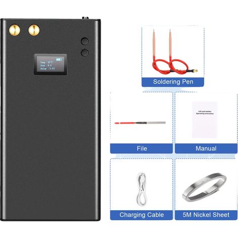 Mini Soudage par Points, Puissance Réglable, Design Compact, 7500mAh (1/2)