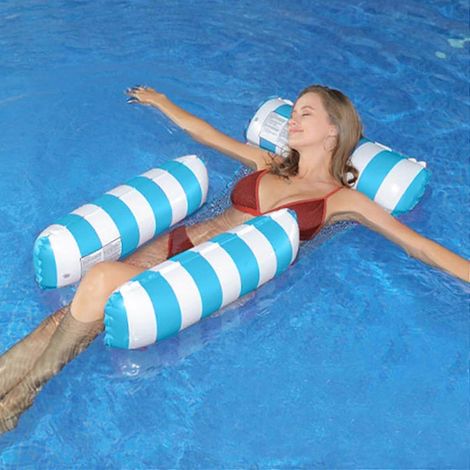 Hamac de piscine 2 pièces pour adultes, hamac gonflable 4 en 1 3 pièces, chaise de piscine pour adultes, usage polyvalent (plage, océan). (1/3)